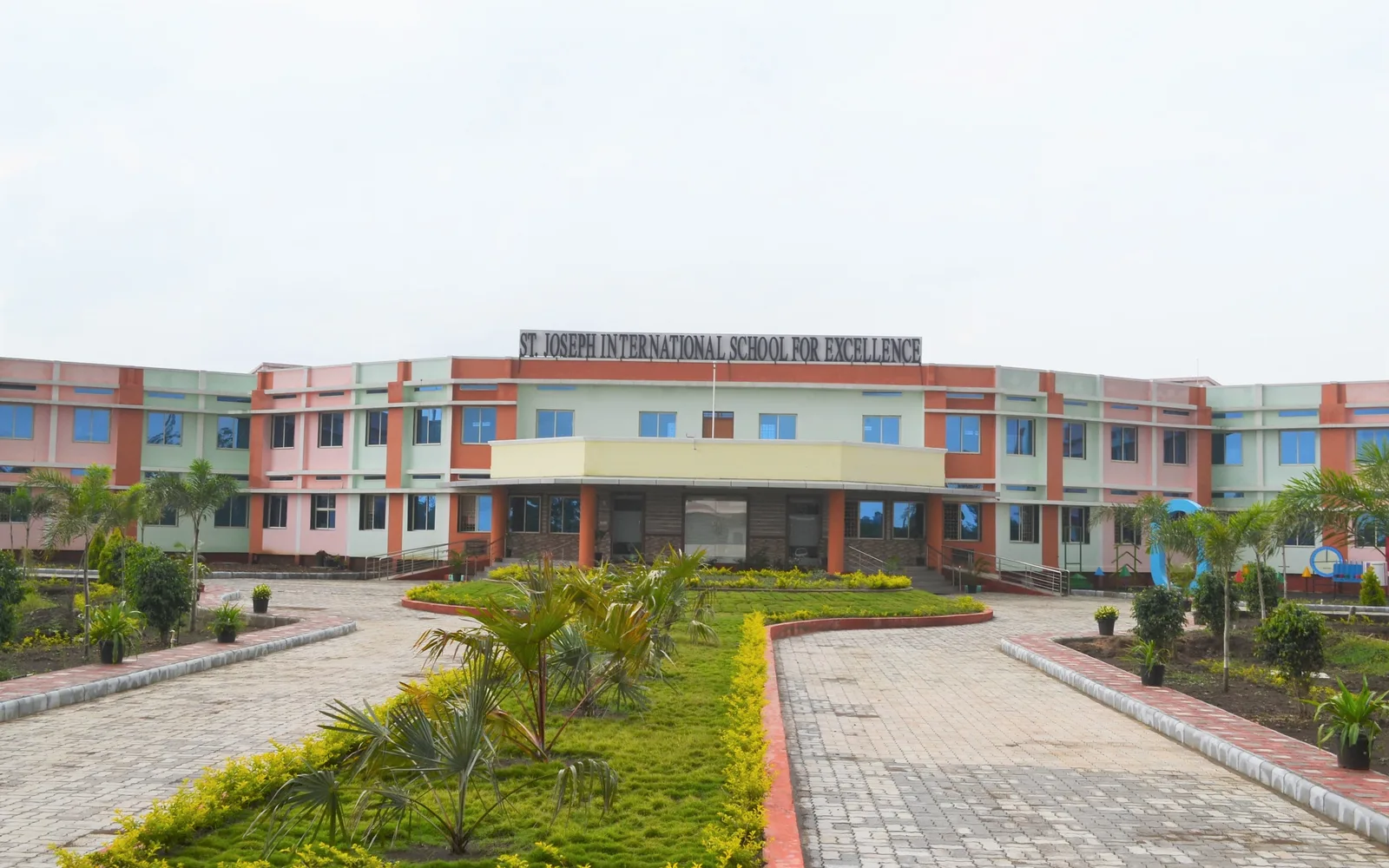 A academic building with classical architecture and formal entrance